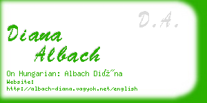 diana albach business card